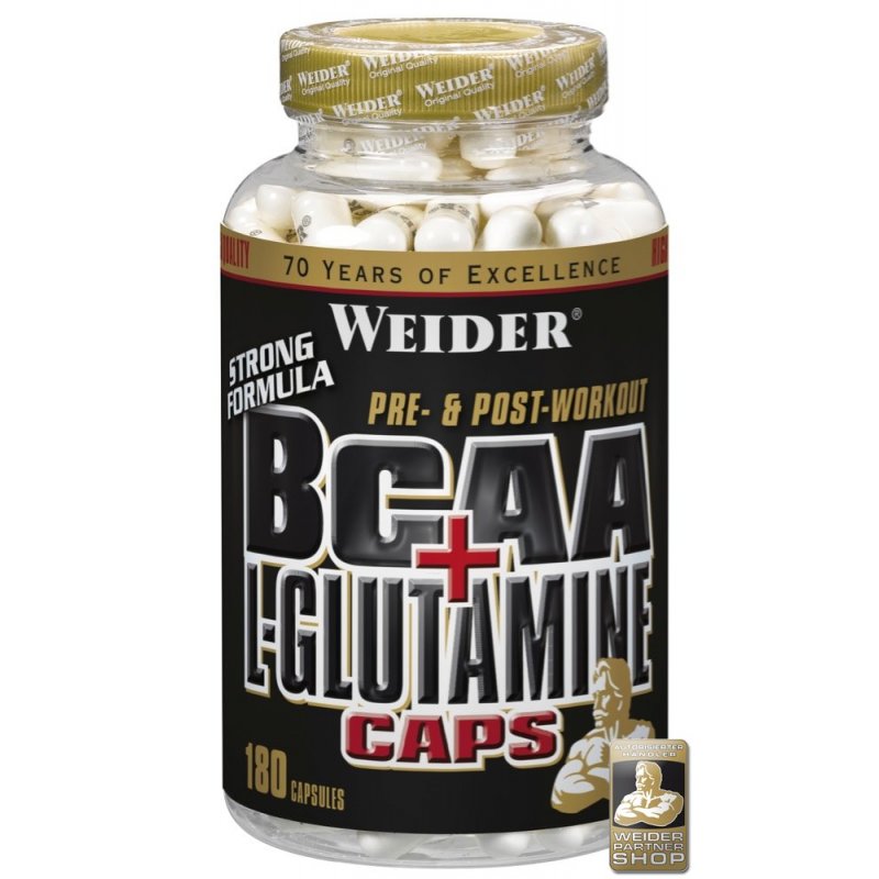 WEIDER , BCAA + L-Glutamin, 180 kapslí 180 ks