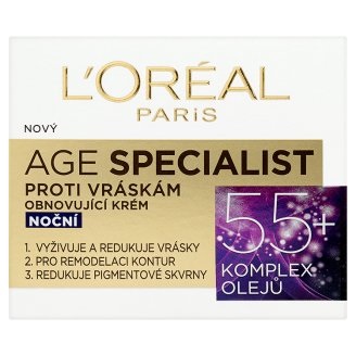 Fotografie L'ORÉAL PARIS L'oréal Dex Age Specialist 55+ noční krém 50 ml