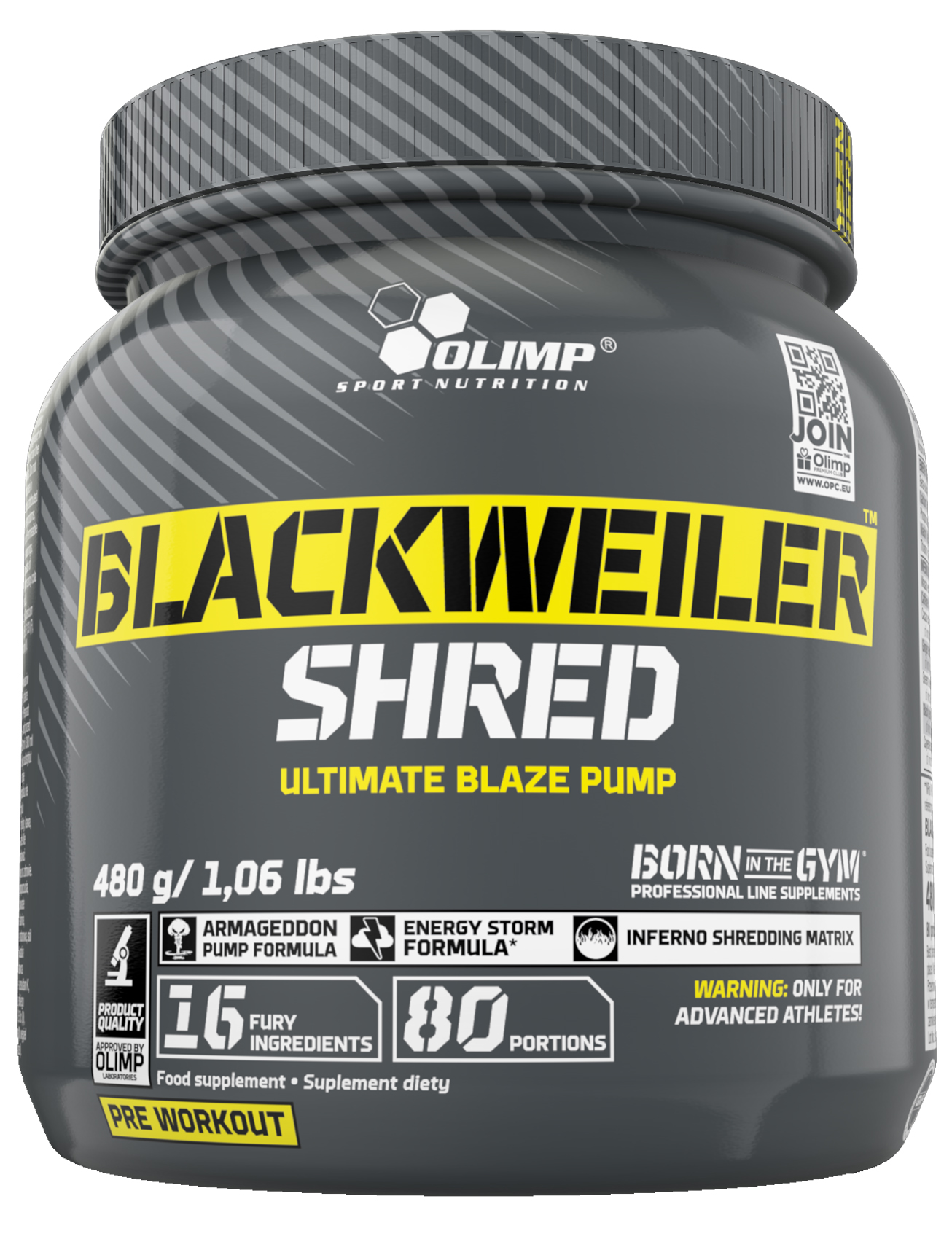 Levně Olimp Blackweiler Shred Exotic Orange 480 g