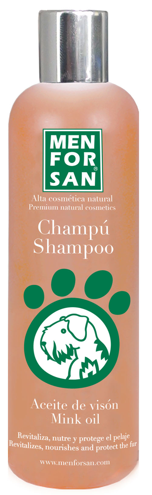 Fotografie Menforsan Ochranný šampon s norkovým olejem pro psy 1000 ml
