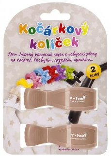 Fotografie T-TOMI Kočárkový kolíček béžový 2 kusy T-tomi