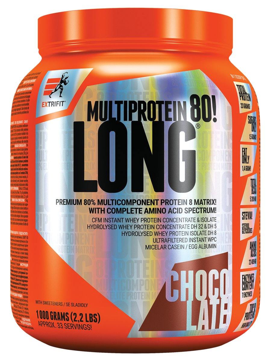 EXTRIFIT Long 80 Multiprotein Čokoláda 1000 g