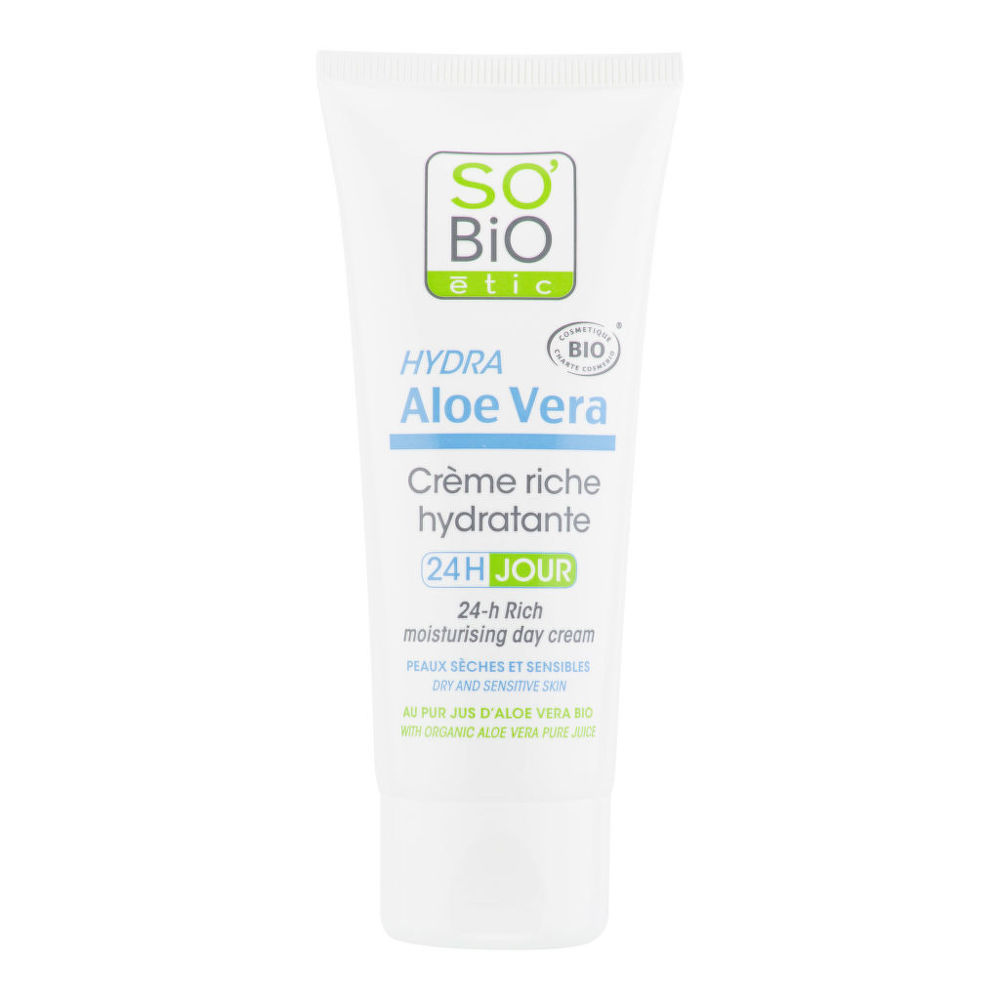 Fotografie So´Bio étic Krém bohatě hydratující denní aloe vera BIO 50 ml