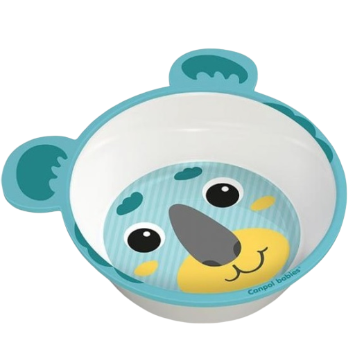 CANPOL BABIES Melaminová miska protiskluzová s ouškama zelená 490 ml