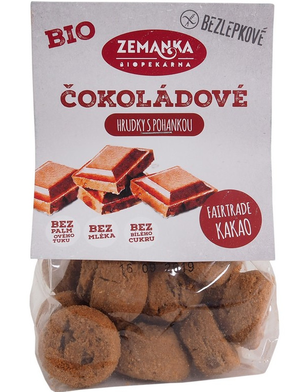 ZEMANKA Bezlepkové pohankové bio hrudky s čokoládou 100 g