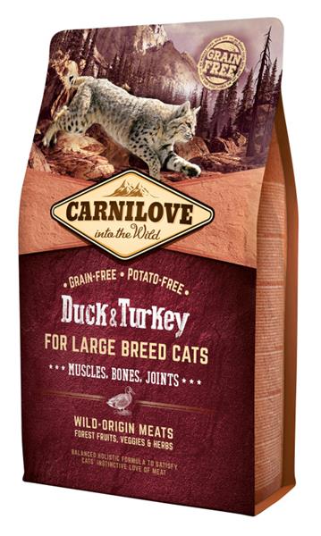 Fotografie Carnilove Cat Adult Duck & Turkey Large B.Grain Fr 2 kg
