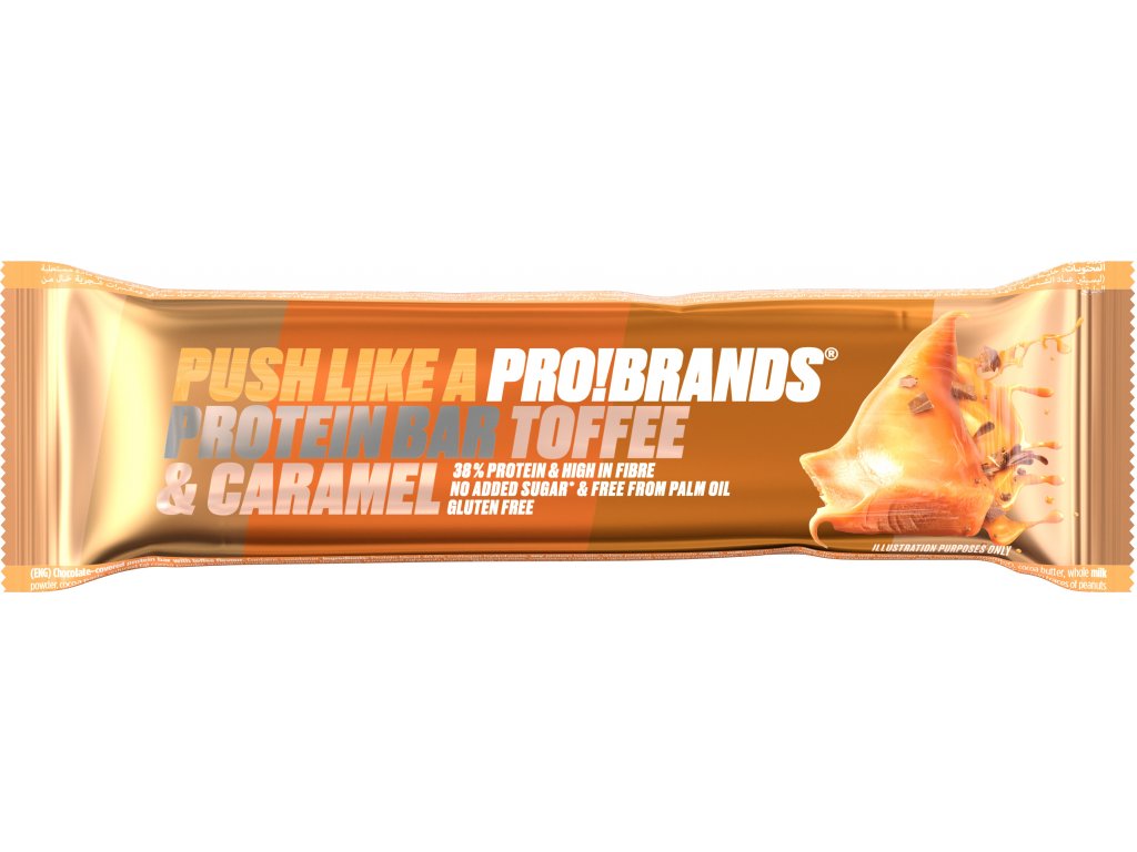 Fotografie ProteinPRO Protein bar s příchutí toffee caramel 45 g