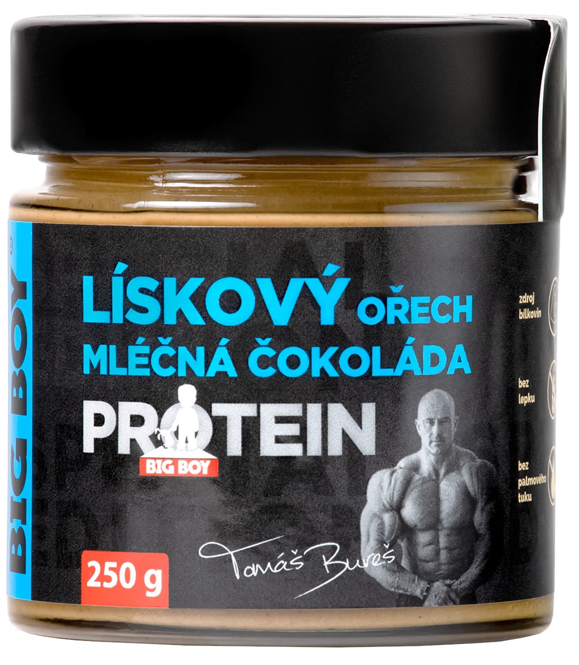 Lískoořechový krém s mléčnou čokoládou a proteinem