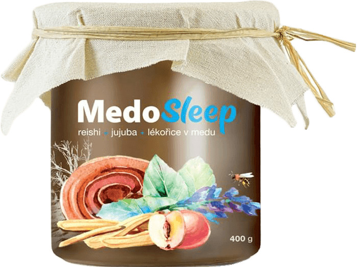 MycoMedica MedoSleep reishi+jujuba+lekořice květový med s extrakty z vitálních hub 400 g