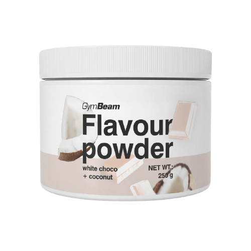 Fotografie GYMBEAM Flavour powder bílá čokoláda kokos 250 g
