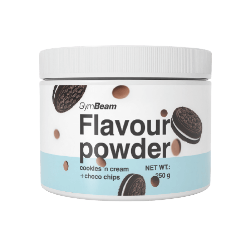 Fotografie GymBeam Flavour powder cookies&cream with choco chips 250 g