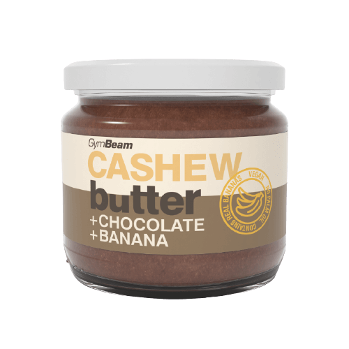 Fotografie GYMBEAM Kešu máslo s čokoládou a banánem 340 g
