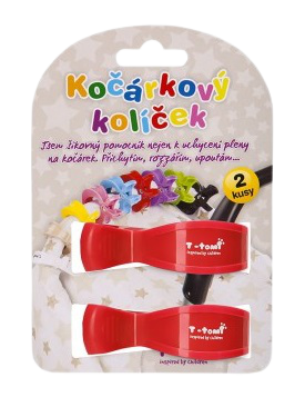 Fotografie T-tomi Kočárkový kolíček červený 2 ks