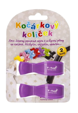 T-TOMI Kočárkový kolíček fialová 2 ks