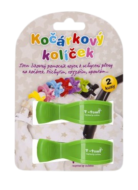 T-TOMI Kočárkový kolíček zelená 2 ks