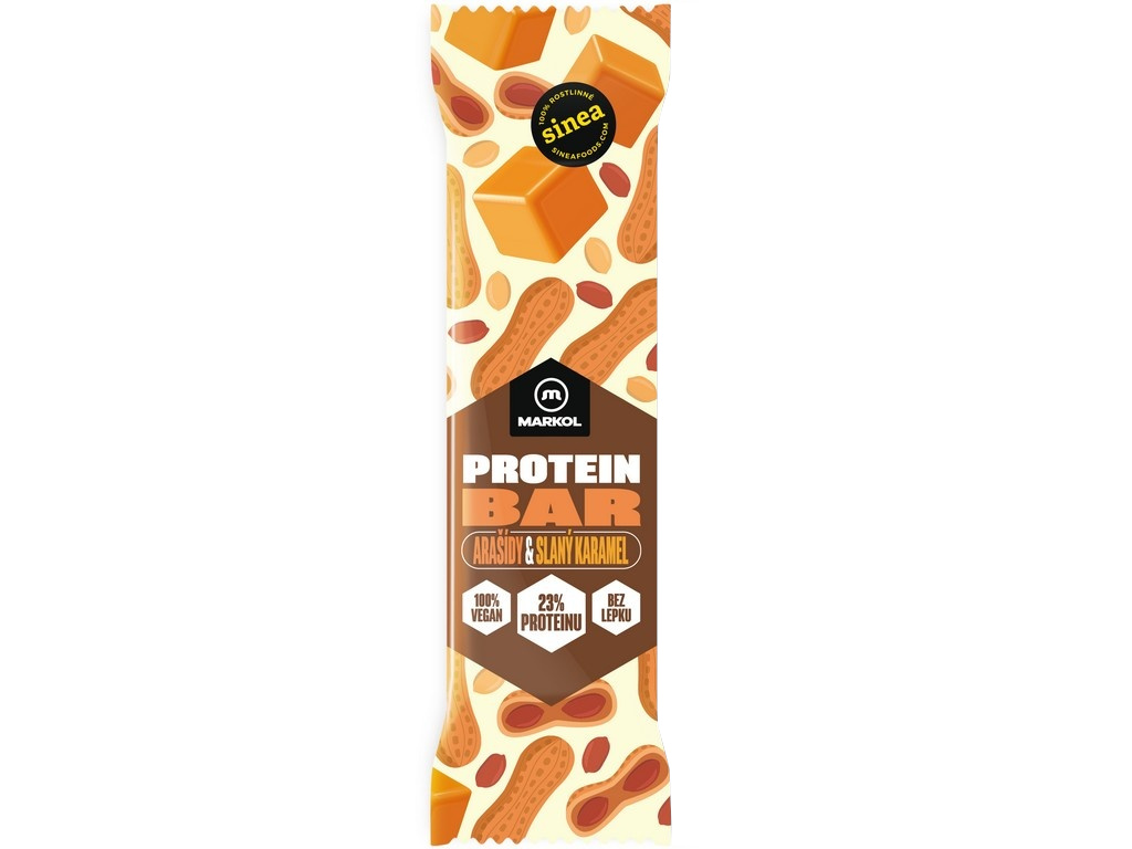 Fotografie MARKOL Proteinová tyčinka arašídy a slaný karamel 40 g