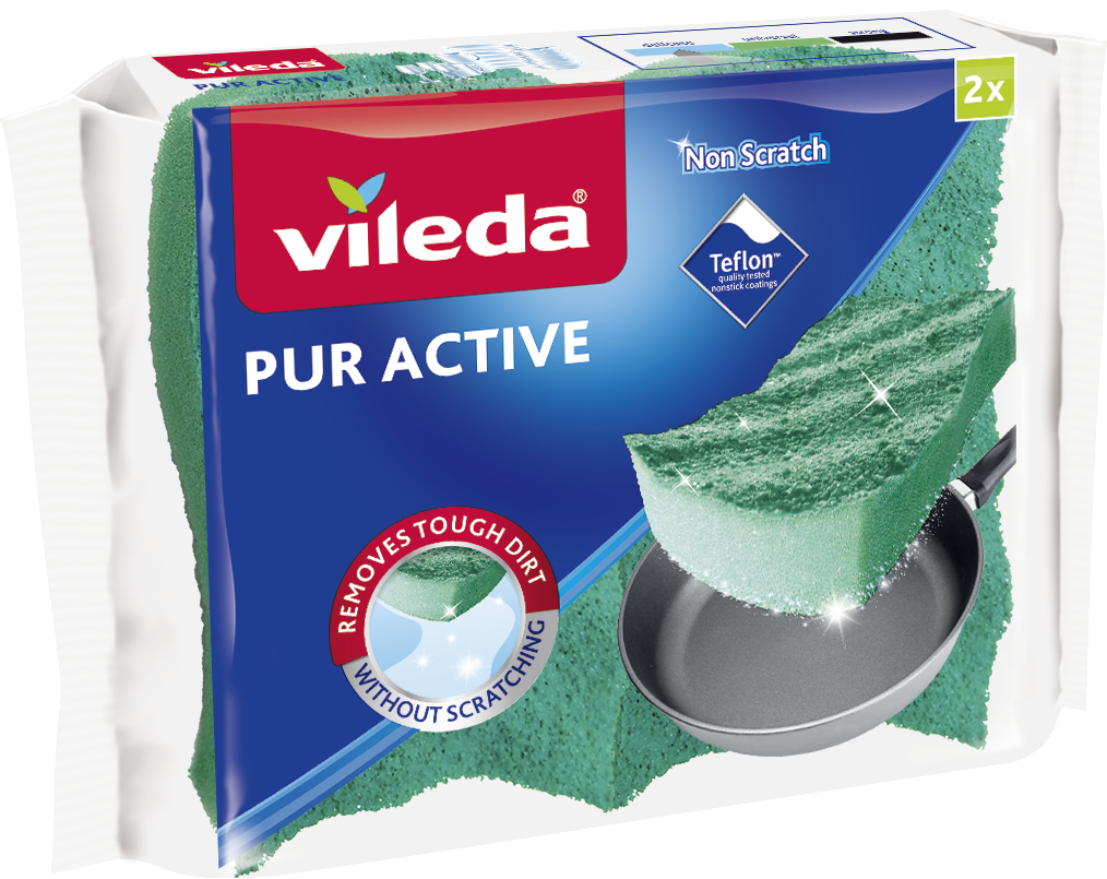 VILEDA PUR Active Houbička střední 2 ks