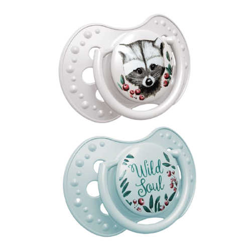 Lovi Dudlík s mini štítkem Wild Soul 0-2m silikonový dynamický, chlapec 2 ks