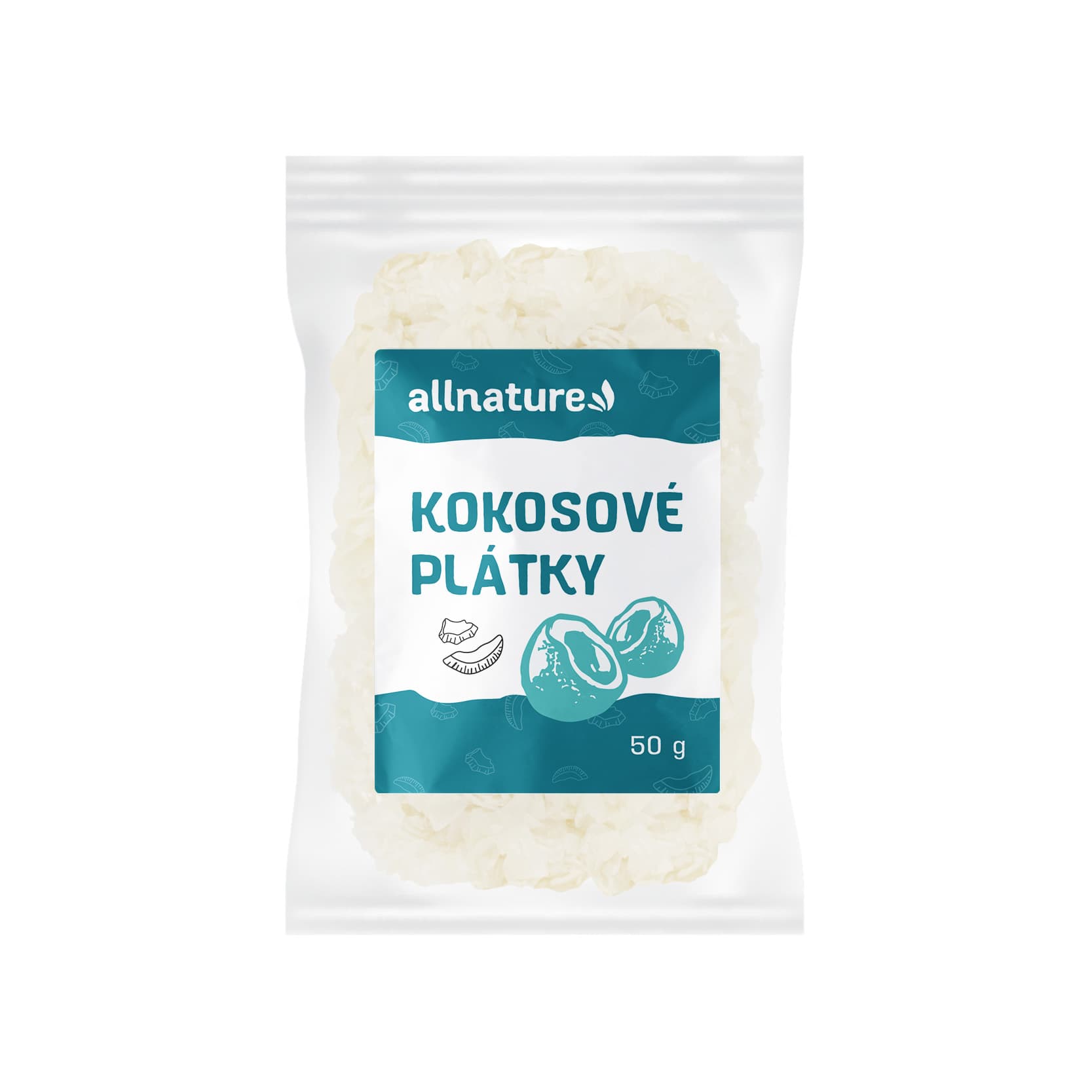 Fotografie ALLNATURE Kokosové plátky 50g 1 x 50 g