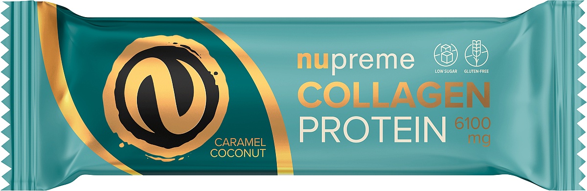 NUPREME Proteinová tyčinka s kolagenem - kokos/karamel 50 g