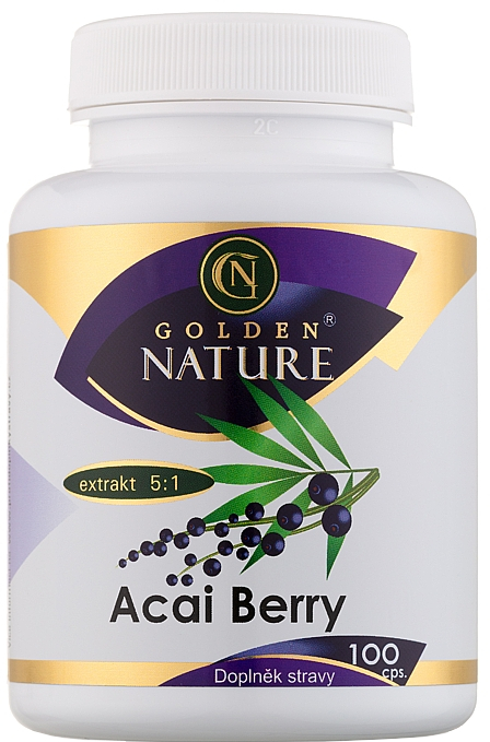 Fotografie Golden Nature Acai berry 100 kapslí