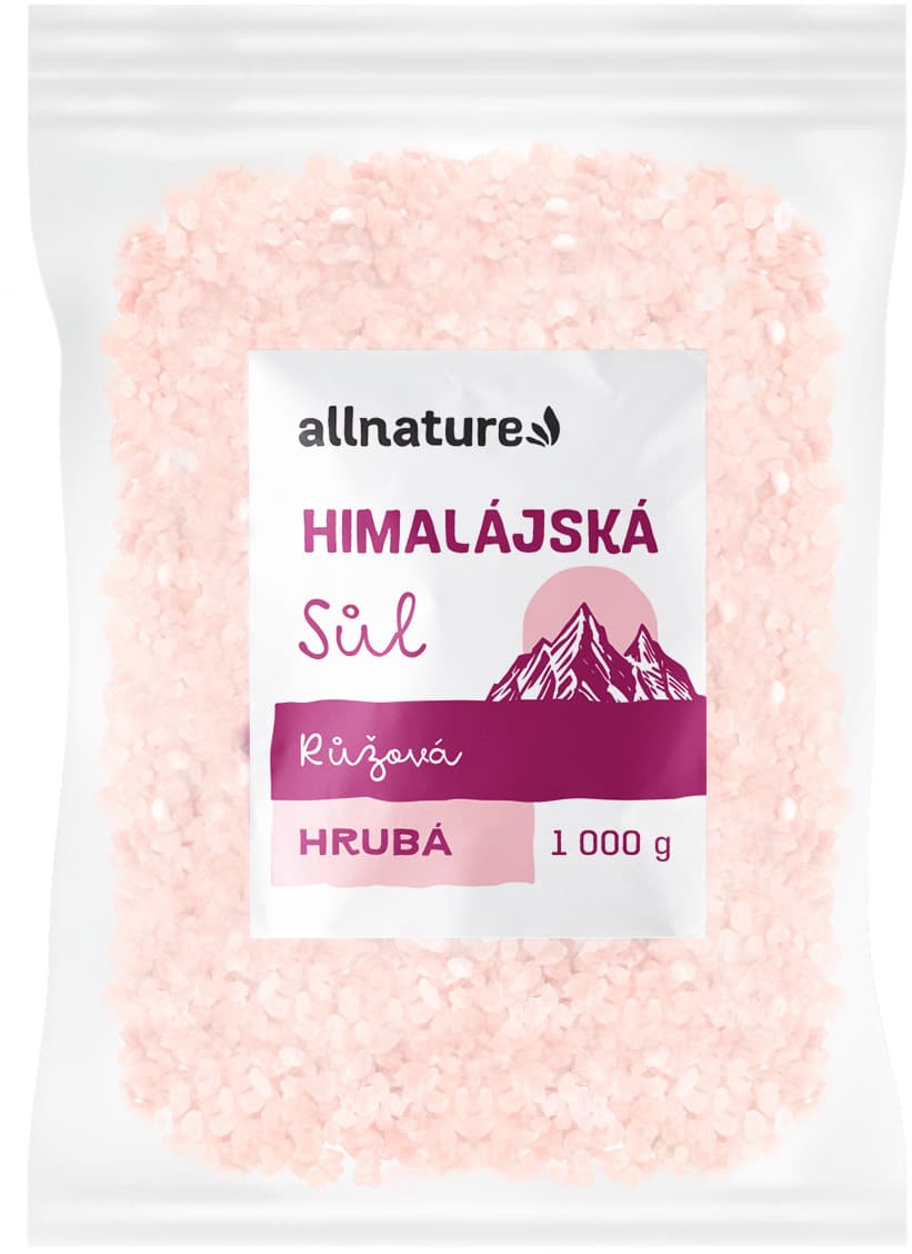 ALLNATURE Himalájská sůl růžová hrubá 1000 g
