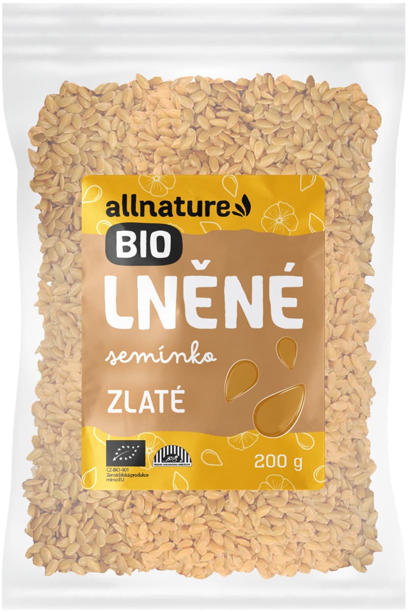 ALLNATURE Lněné semínko BIO zlaté 200 g