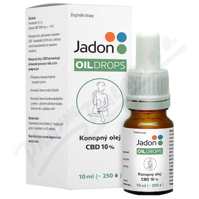 JADON oil drops konopný olej CBD 10% 10 ml