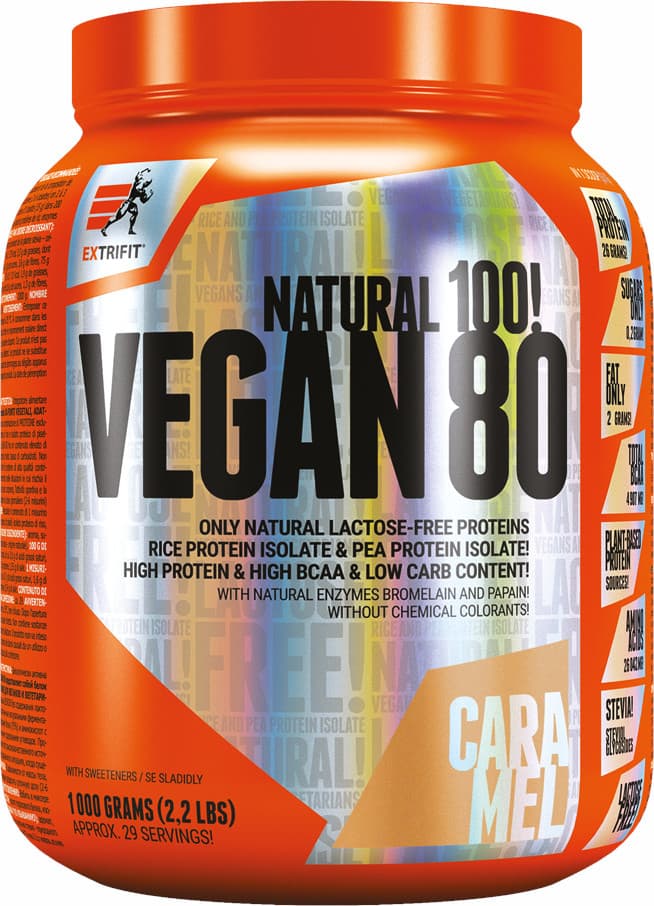 Levně Extrifit Vegan 80 karamel 1000 g