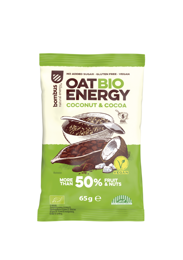 Fotografie BOMBUS Oat Bio Energy Kokos & kakao 65 g