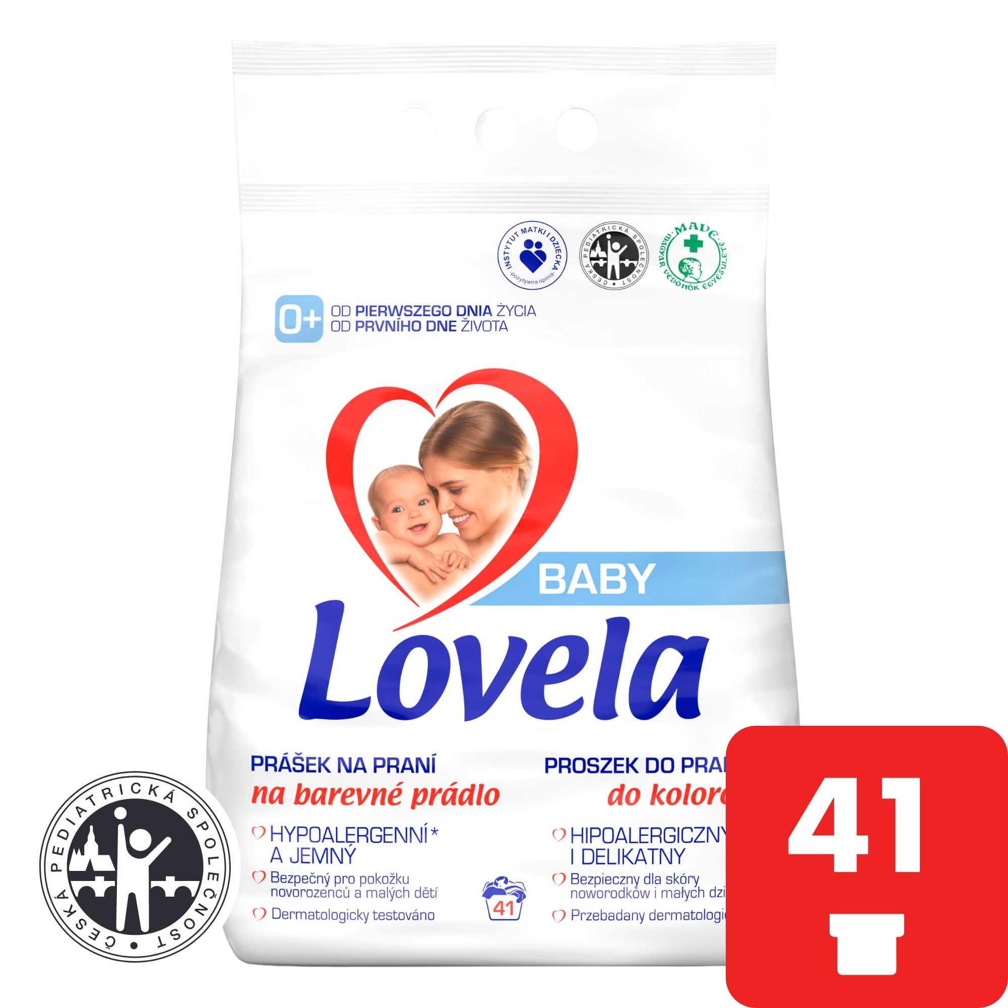 LOVELA Baby prášek na praní na barevné prádlo 41 pracích dávek 4.1 kg