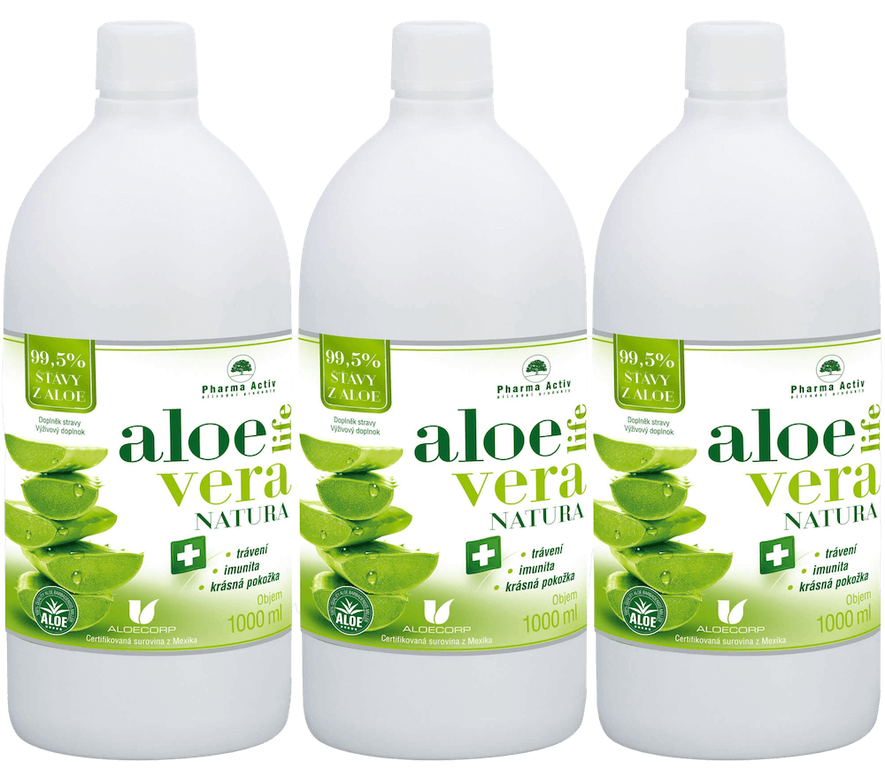PHARMA ACTIV AloeVeraLife NATURA 2+1 ZDARMA 3 x 1000 ml