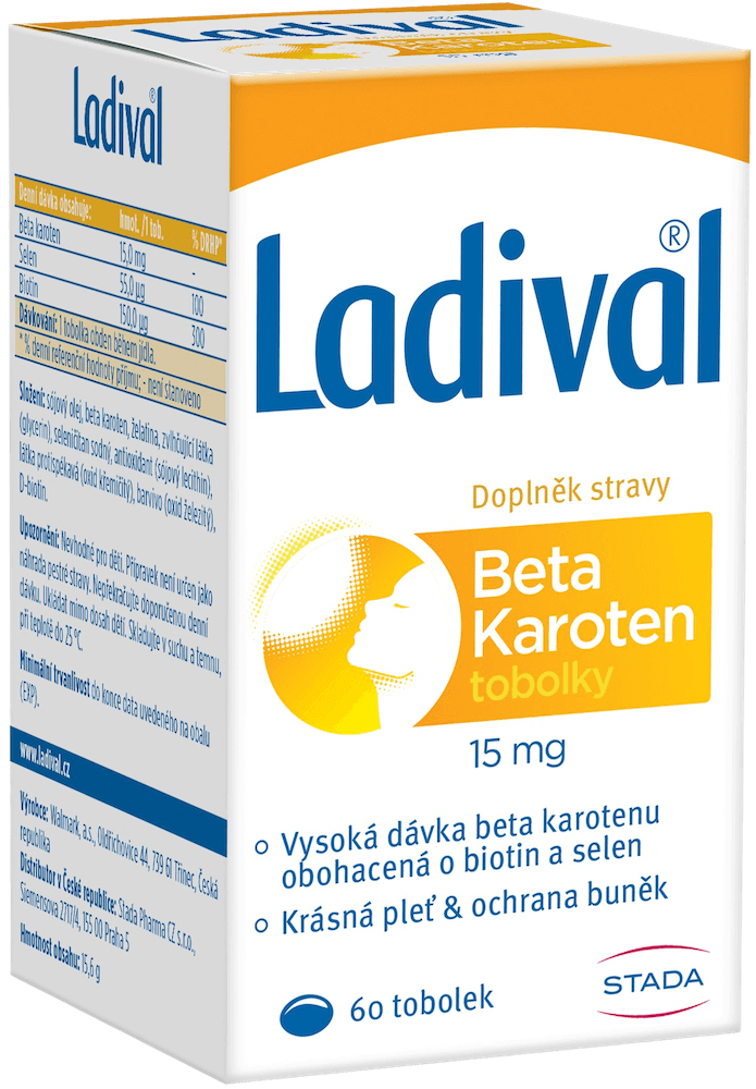 Fotografie Ladival Beta karoten 15 mg 60 tobolek