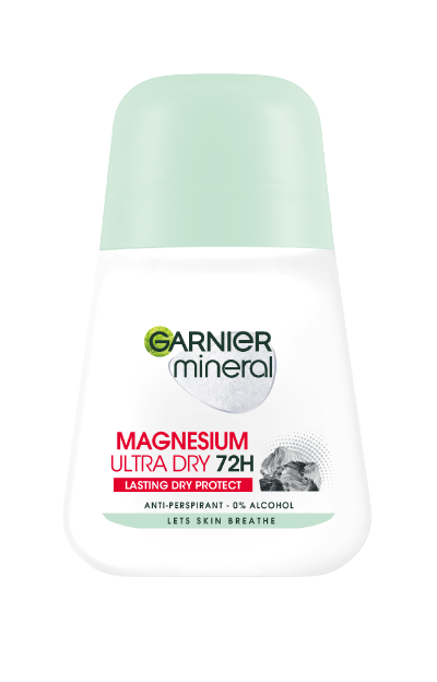 GARNIER Mineral Magnesium dámský antiperspirant roll-on Ultra Dry 72h 50 ml