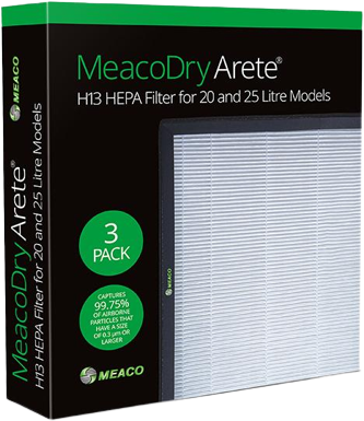 Fotografie Meaco Hepa H13 filtr pro odvlhčovače Meaco Dry Arete