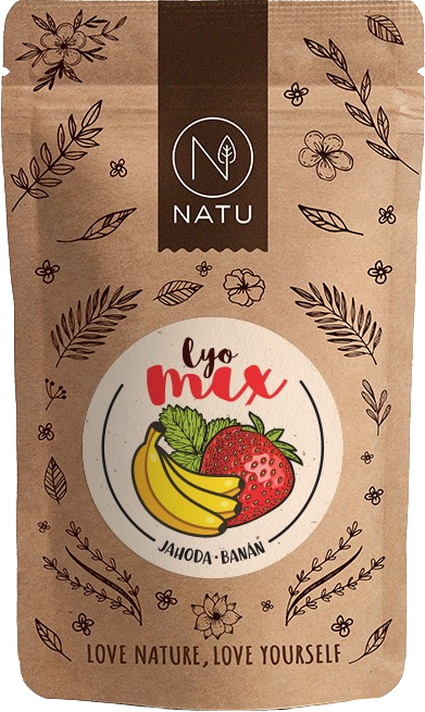NATU Lyo mix jahoda a banán 40 g