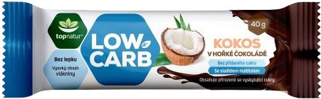 E-shop Topnatur Low Carb Tyčinka kokos v hořké čokoládě 40 g