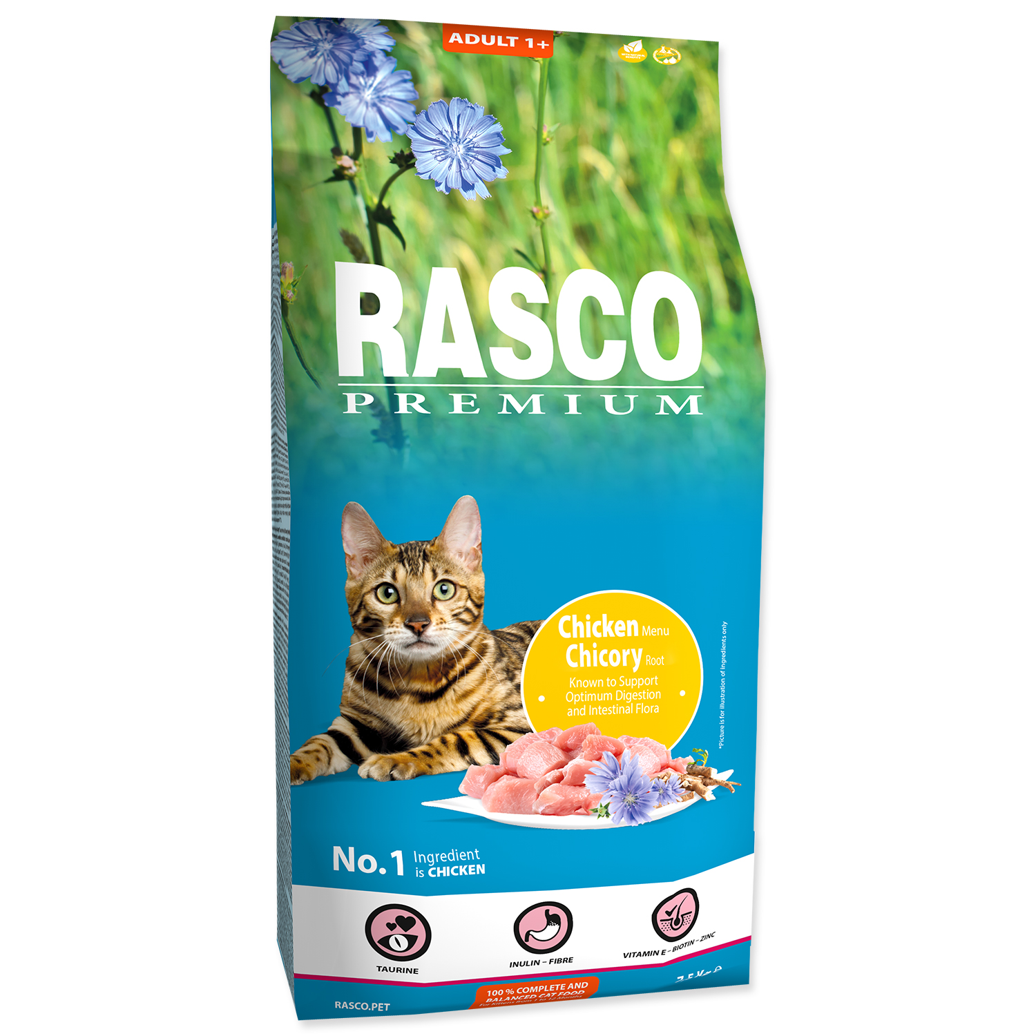 RASCO PREMIUM Krmivo Adult kuře s kořenem čekanky 7.5 kg