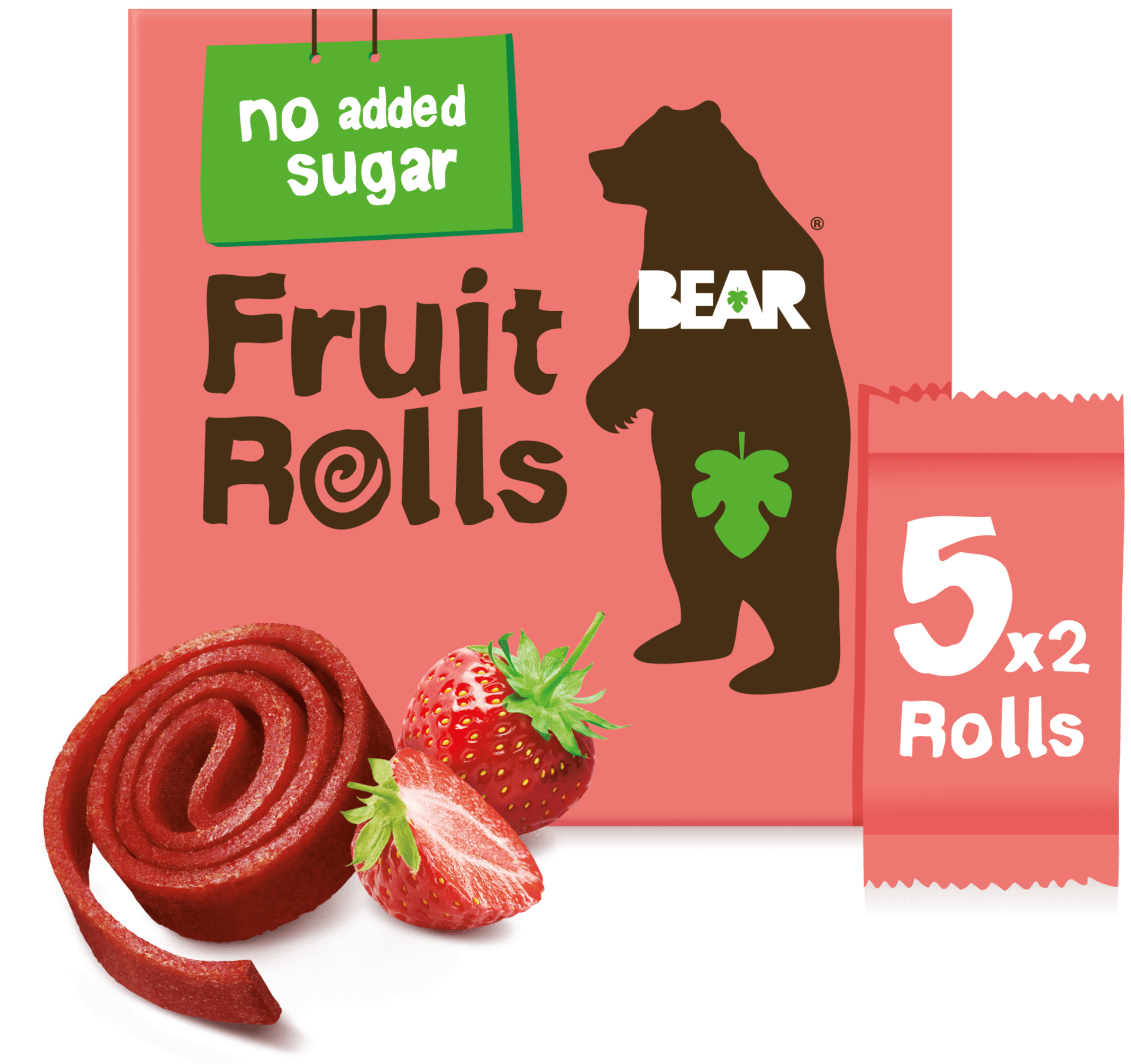 BEAR Fruit Rolls jahoda ovocné rolované plátky 5 x 20 g
