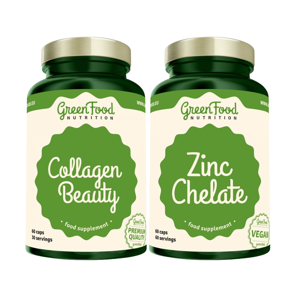 E-shop GreenFood Nutrition Collagen Beauty + Zinc Chelate, 60 + 60 kapslí