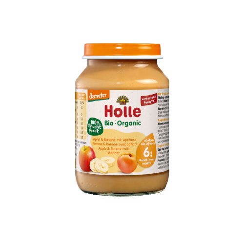 HOLLE Bio Jablko a banán s meruňkami 190 g