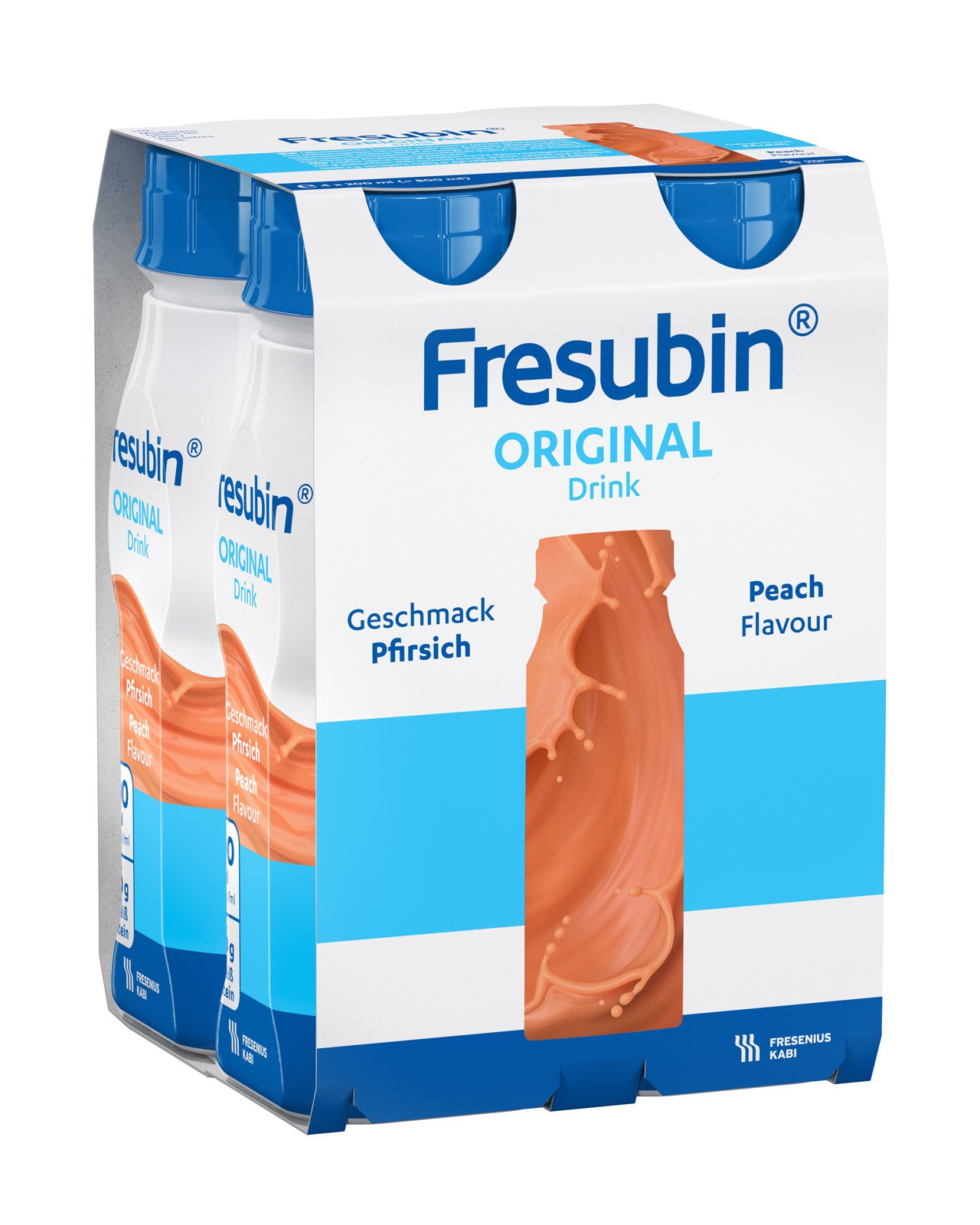 Fotografie Fresubin original perorální roztok s broskvovou příchutí 4 x 200 ml