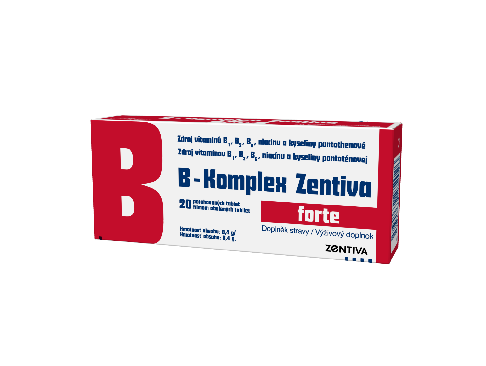 Fotografie ZENTIVA B-Komplex forte Zentiva 20 tablet