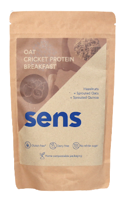 SENS Proteinová snídaně s cvrččí moukou Lískový oříšek 400 g koupíte na Pilulka.cz