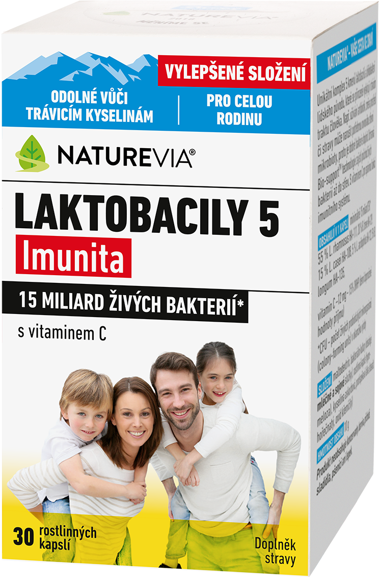 E-shop NatureVia Laktobacily 5 Imunita 30 kapslí