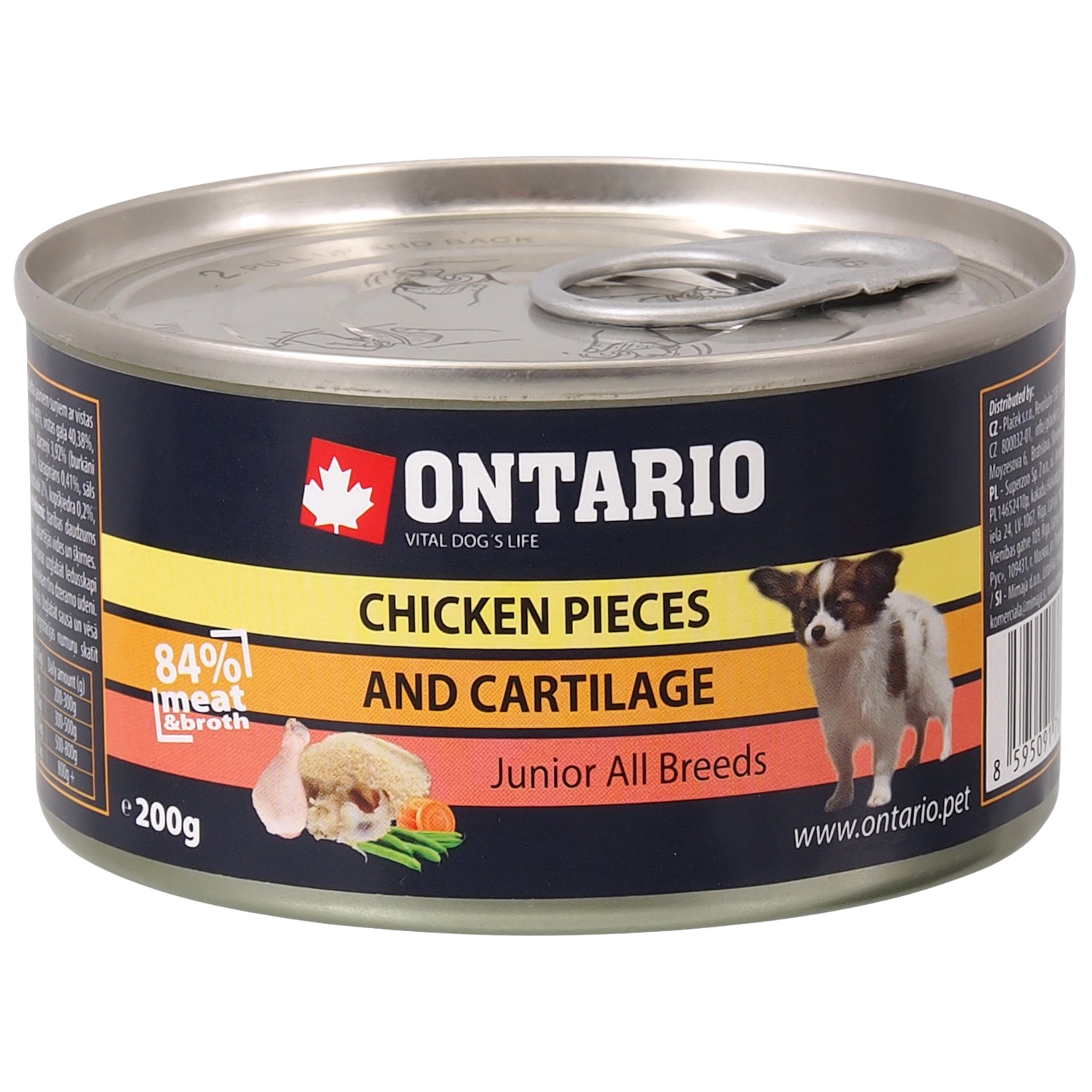 Fotografie ONTARIO Konzerva Junior kuřecí kousky a chrupavky 200 g