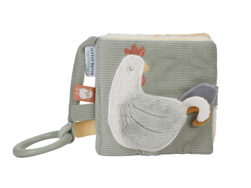 LITTLE DUTCH Knížka závěsná textilní s aktivitami stodola Farma