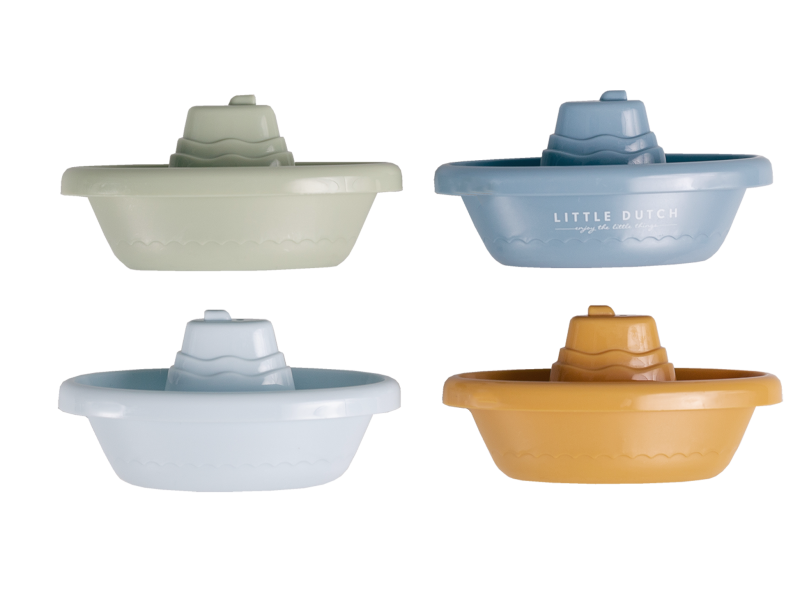 LITTLE DUTCH Lodičky do vody Blue 4 ks