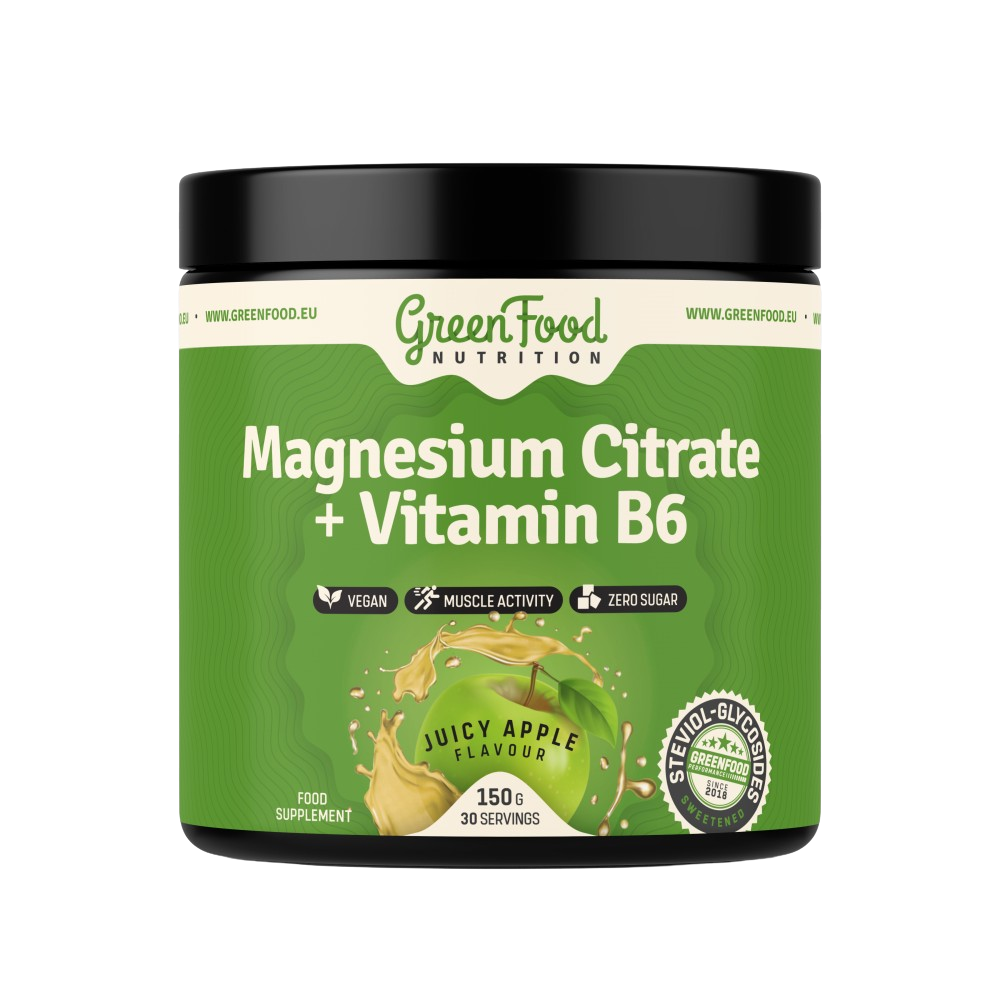 GreenFood Nutrition Magnesium Citrate + Vitamin B6 juicy apple 150 g