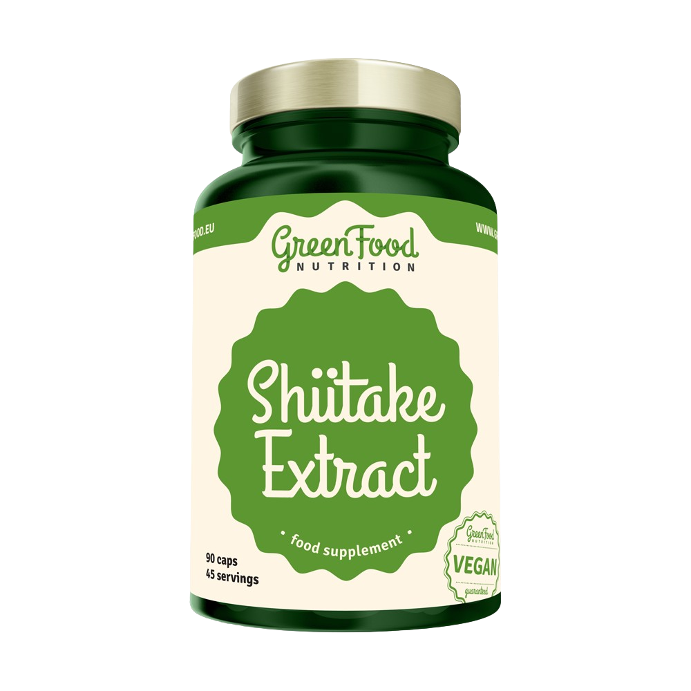 GreenFood Nutrition Shiitake Extract kapsuly zo vzácnej huby 120 cps